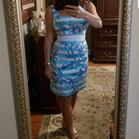 Lilly Pulitzer Stripe beaded sleeveless dress 2 - Picture 6 of 11